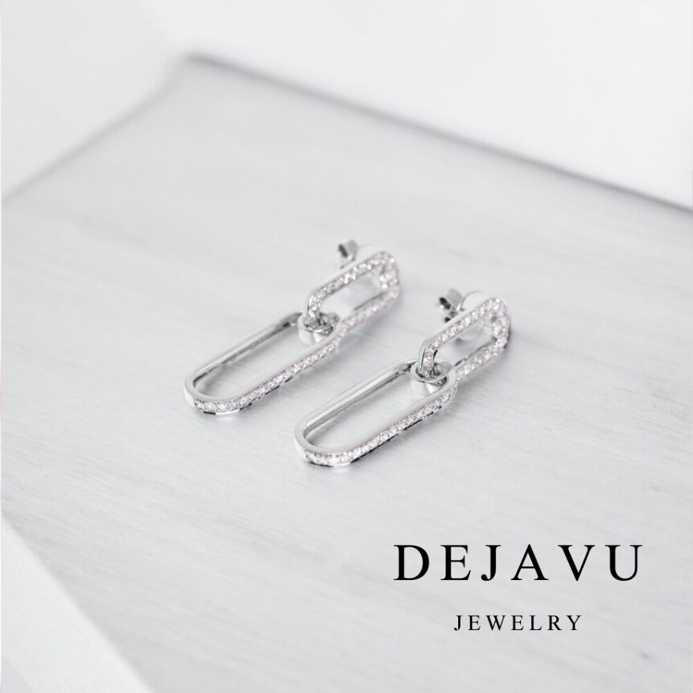 Diamond Double Circlet Earrings